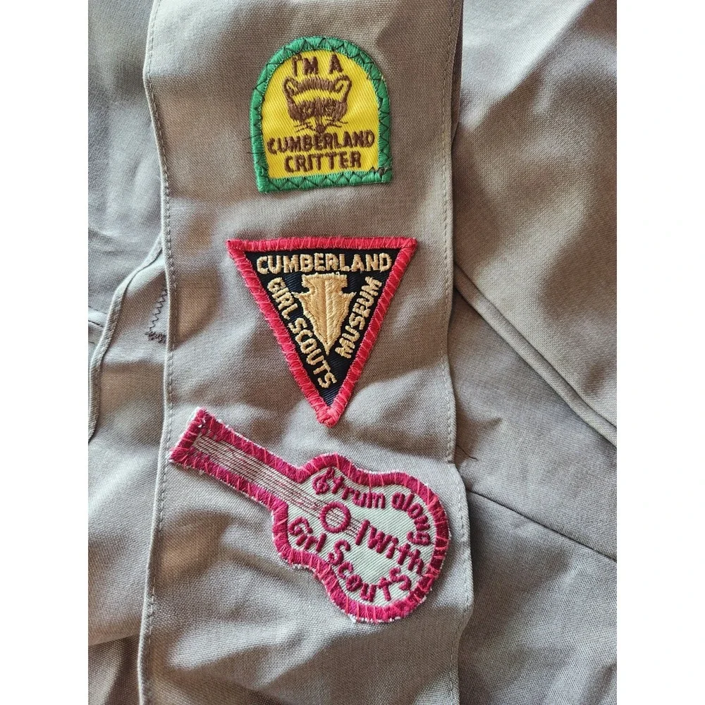 Vintage Girl‎ Scout Brownie Uniform Dress Pants Size 6 And Book